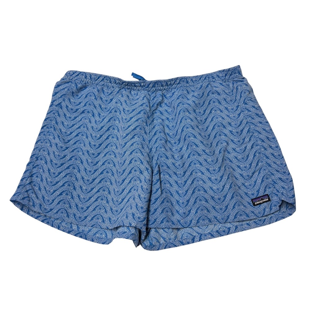 Patagonia Barely Baggies Shorts Blue Wave Dot Print XL 57058SP19 Womens W36 L4